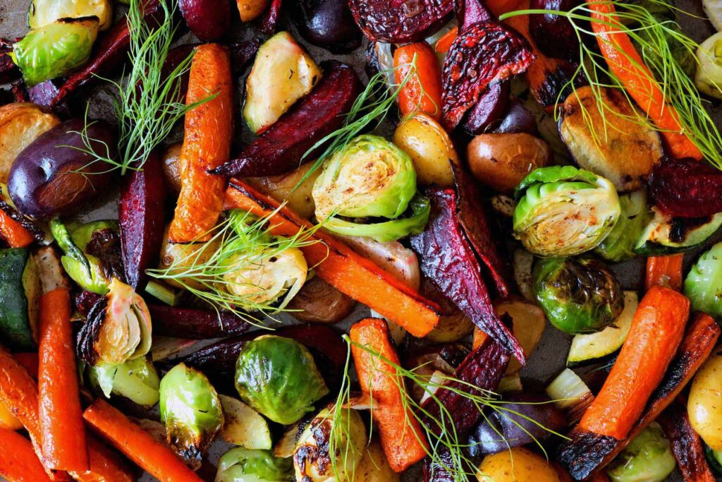 Paistetut juurekset Panorama Buffetin lounaasta.