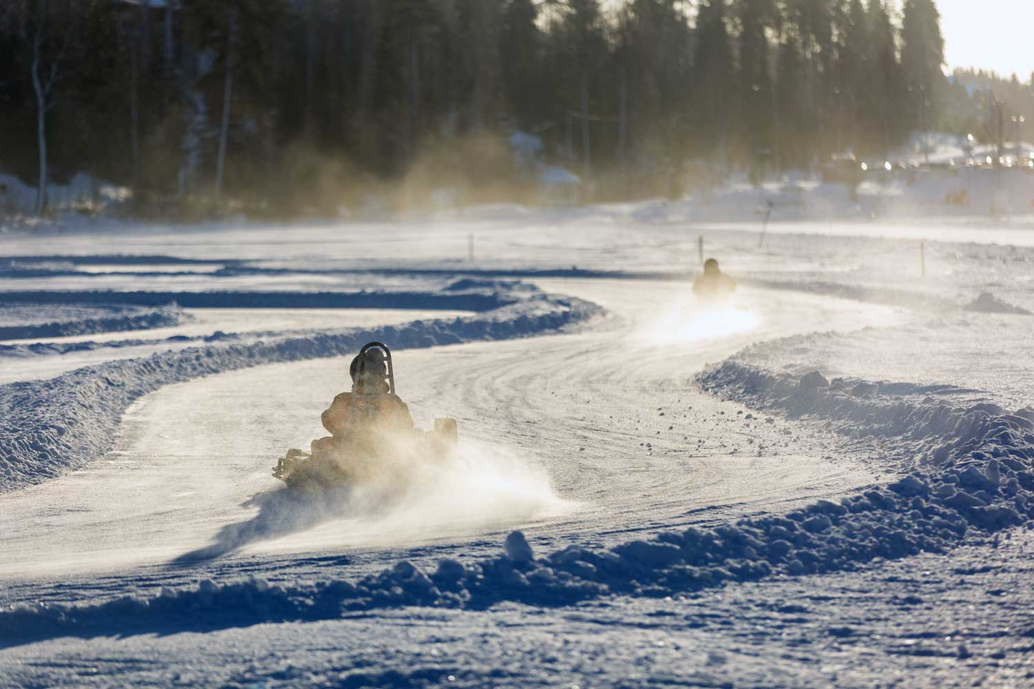 Jääkartingrata Levillä.