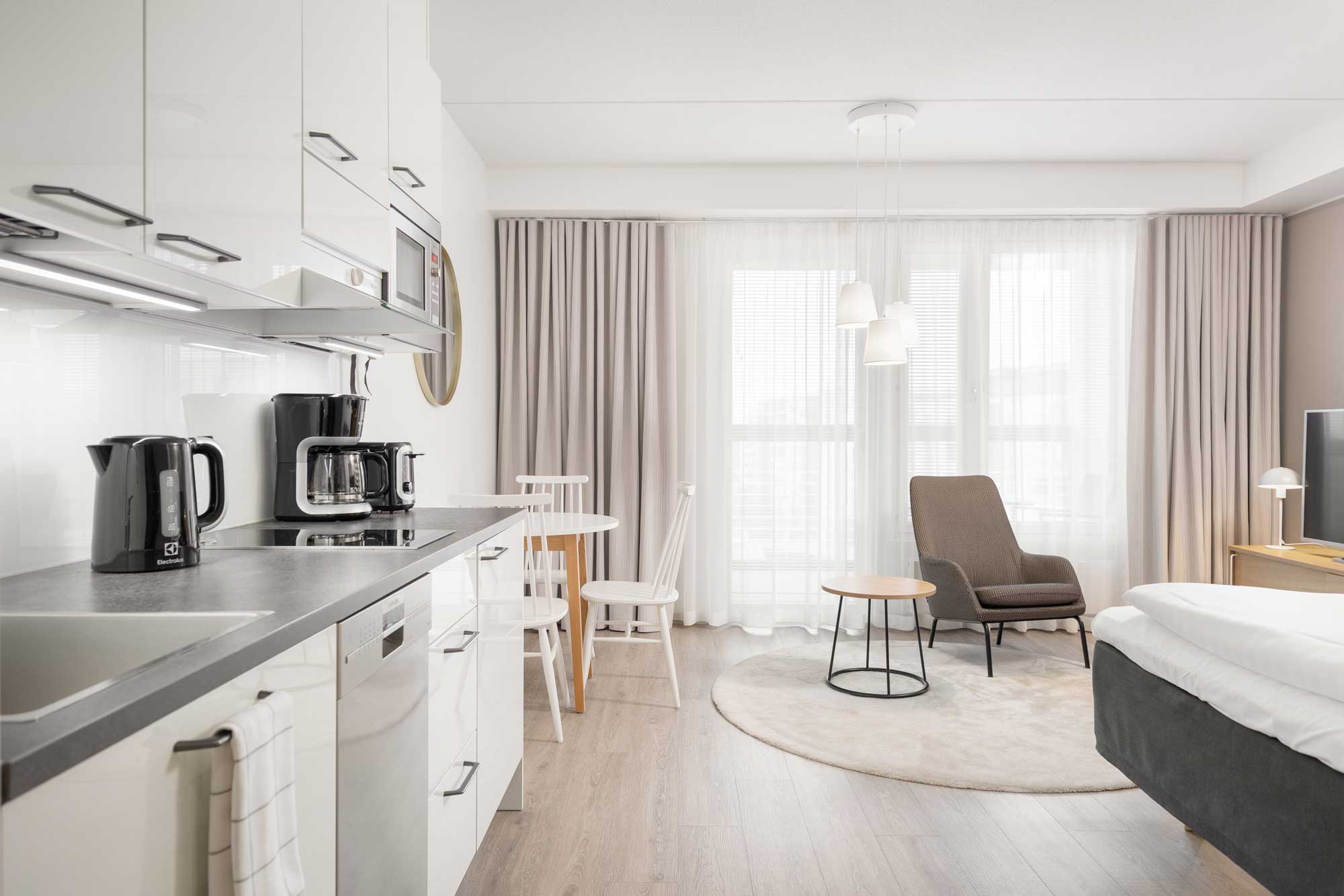 Hotel Mattsin studio-huoneisto.