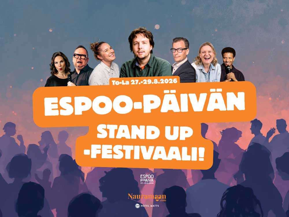 Espoo-päivän stand-up Hotel Mattsissa.