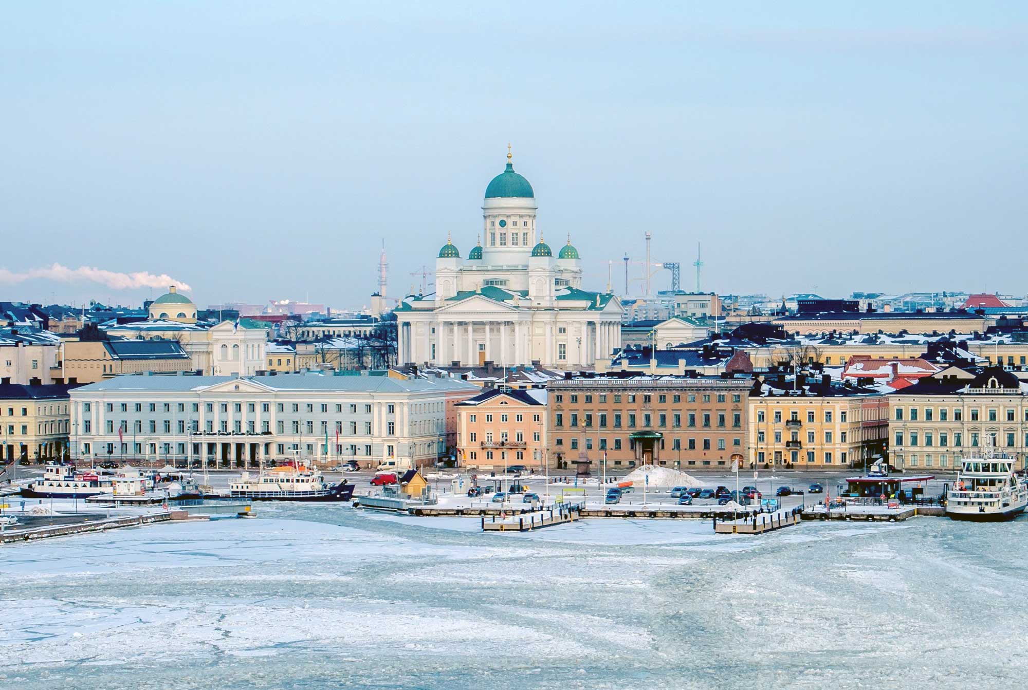 Helsinki in winter.