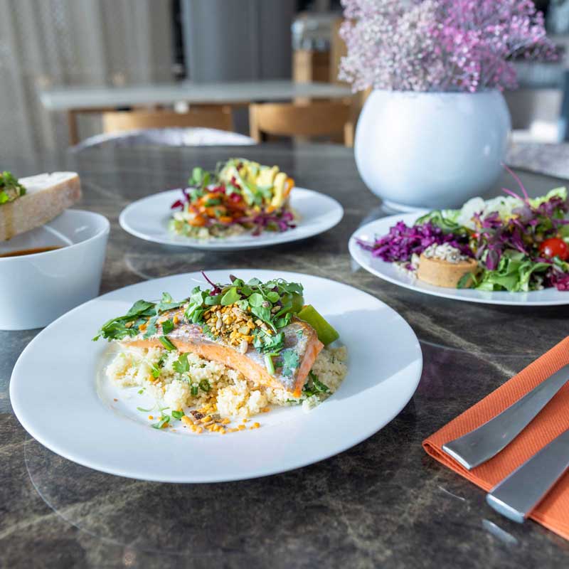 Fish served at Restaurant Freja’s lunch.