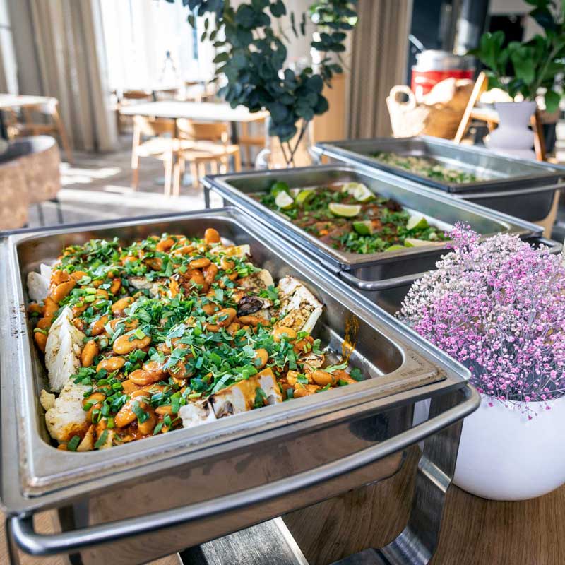 Restaurant Freja’s lunch buffet is served.