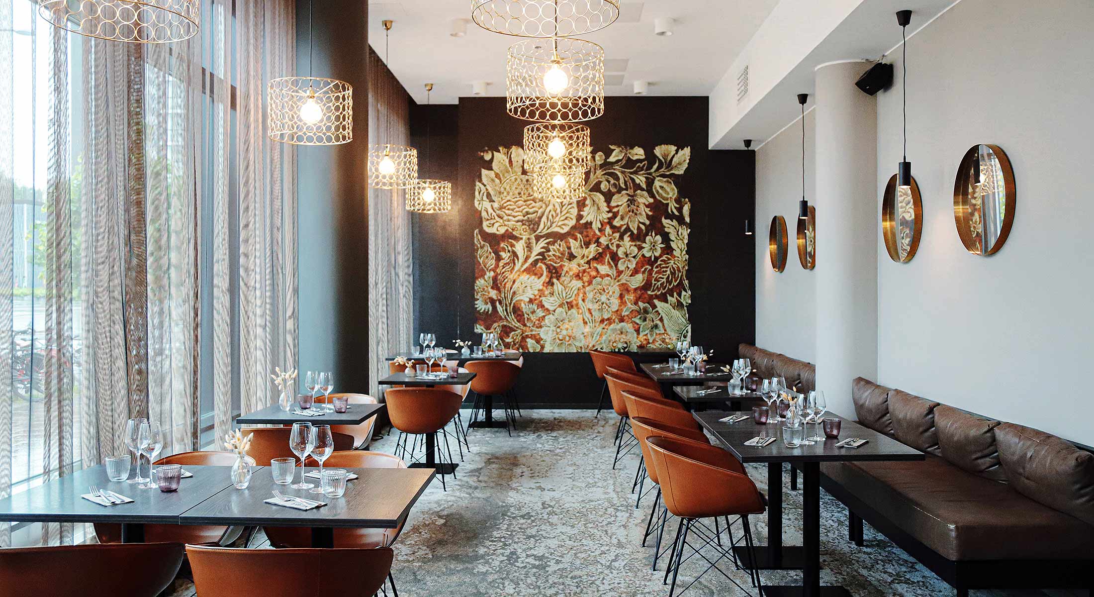 Ravintola Frejan illallissali.