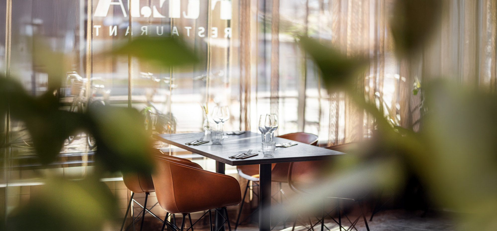 Ravintola Frejan illallissali.