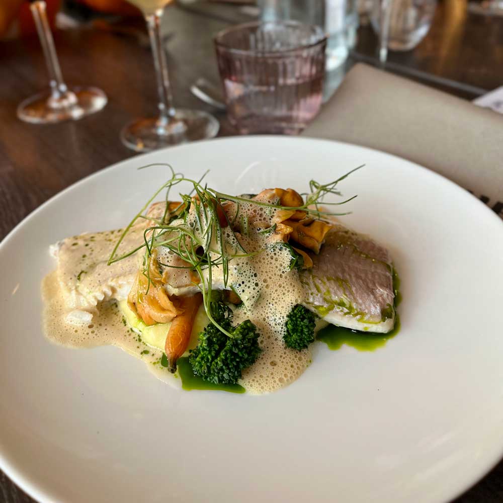 Fish dish from Restaurant Freja’s autumn menu.