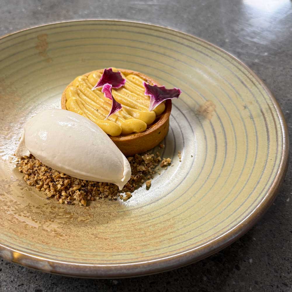Dessert from Restaurant Freja’s autumn menu.