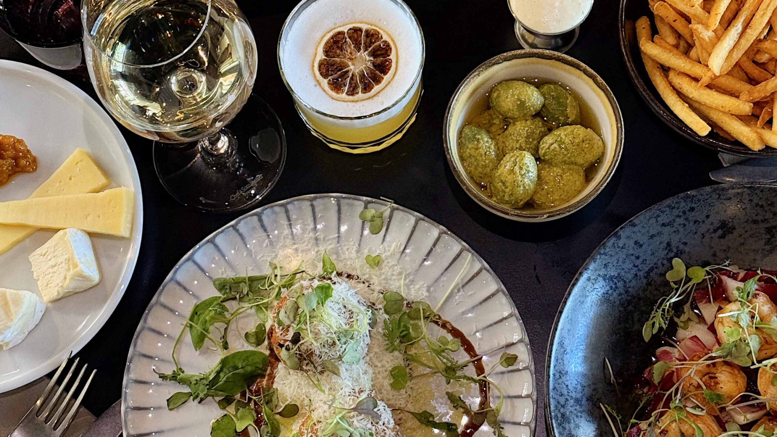 Ravintola Frejan Bistro-menun annoksia.