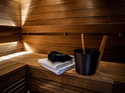 Hotel Mattsin saunatilat voit vuokrata myös yksityiskäyttöön.