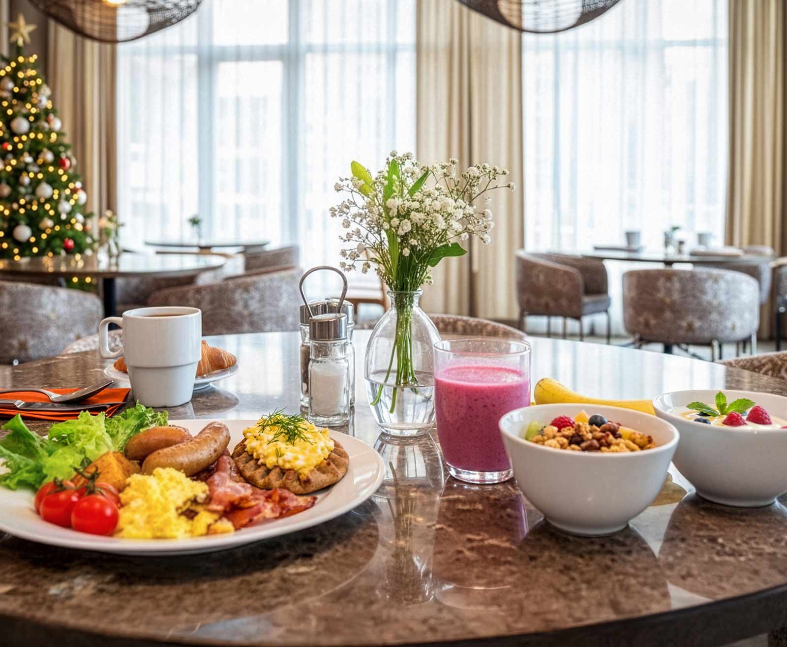 Joulun aamiainen Ravintola Frejassa.